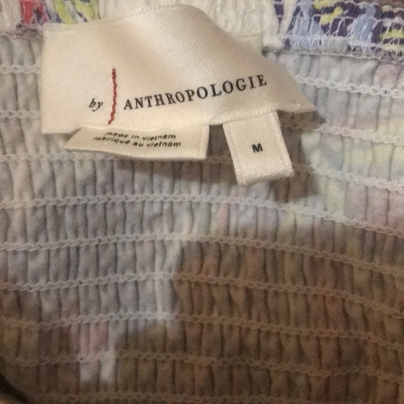 RARE ANTHRO ANTRHROPOLOGIE RUFFLED PLEATED COLORFUL BUSTIER TUBE TOP M - Picture 10 of 10